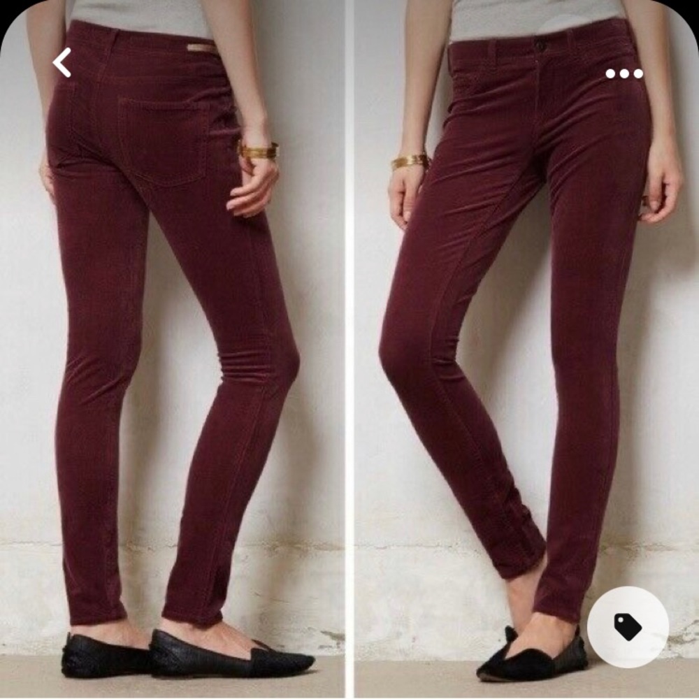 Anthropologie Pilcro Burgundy Cord Pants